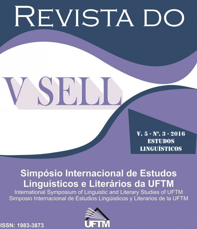 					Visualizar v. 5 n. 3 (2016): Revista do SELL - Estudos Linguísticos
				