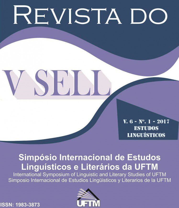 					Visualizar v. 6 n. 1 (2017): Revista do SELL - Estudos Linguísticos
				