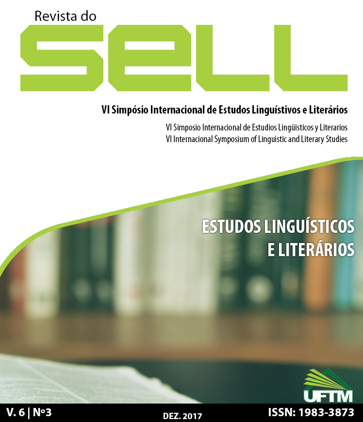 					Visualizar v. 6 n. 3 (2017): Revista do SELL - Estudos Linguísticos e Literários
				