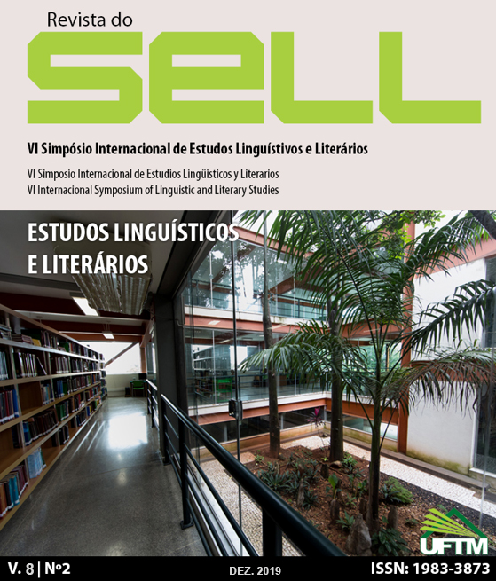 					Visualizar v. 8 n. 2 (2019): Revista do SELL - Estudos Linguísticos e Literários
				