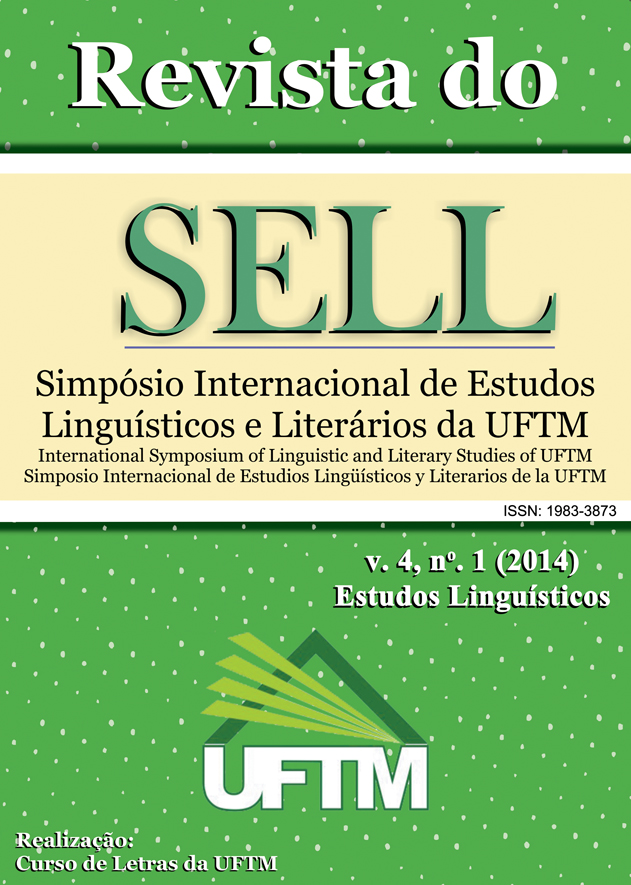 					Visualizar v. 4 n. 1 (2014): Estudos Linguísticos
				