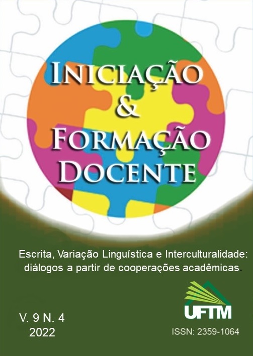 					Visualizar v. 9 n. 4 (2022): Escrita, Variação Linguística e Interculturalidade: diálogos a partir de cooperações acadêmicas.
				
